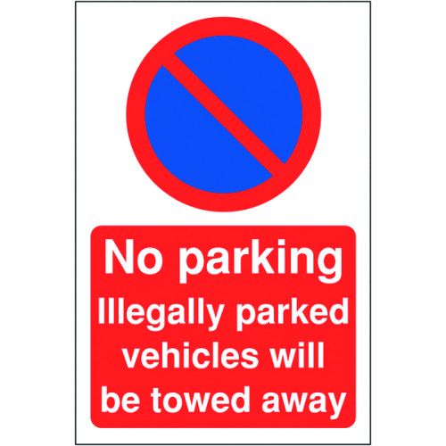NO PARKING ILLEGALLY PARKED
