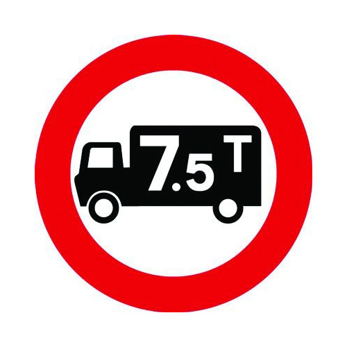 600MM 7.5T CLASS 1 REFLECTIVE TRAFFIC SIGN (POST)