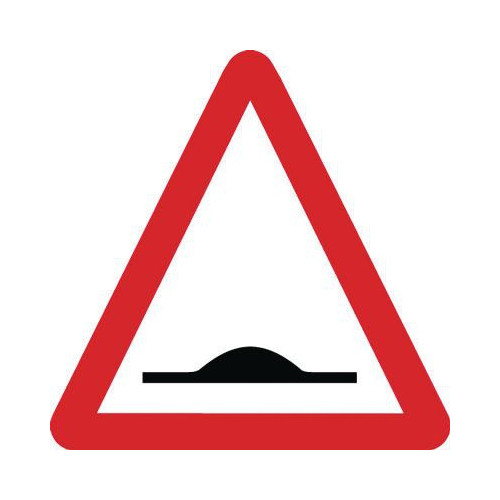 600MM SPEED BUMP CLASS 1 REFLECTIVE TRAFFIC SIGN (POST)