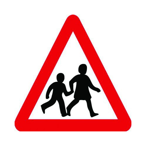 600MM CHILDREN CROSSING CLASS 1 REFLECTIVE TRAFFIC SIGN (POST)