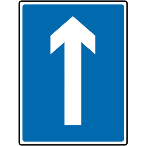 600 X 450MM ONE WAY CLASS 1 REFLECTIVE TRAFFIC SIGN (POST)