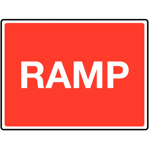 450 X 600MM RAMP CLASS 1 REFLECTIVE TRAFFIC SIGN (POST)