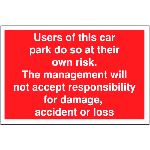 USERS OF THIS CAR PARK DO SO AT