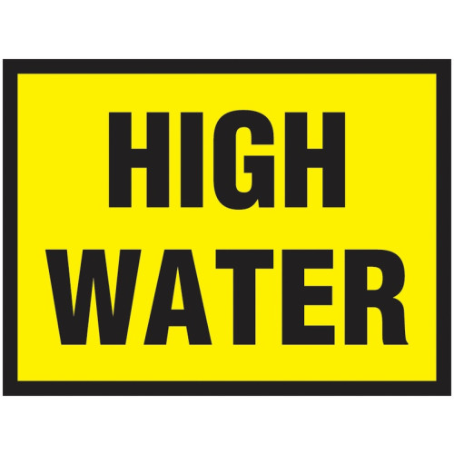 HIGH WATER STANCHION SIGN - STANCHION SIGN