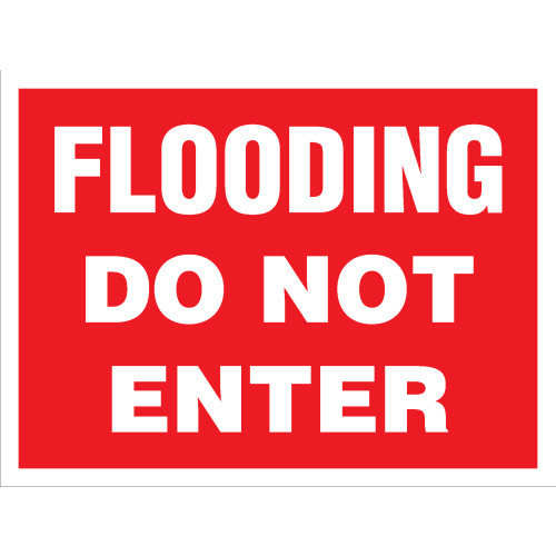 FLOODING DO NOT ENTER - STANCHION SIGN