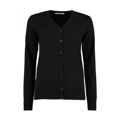 LADIES V-NECK CARDIGAN - NAVY - 14