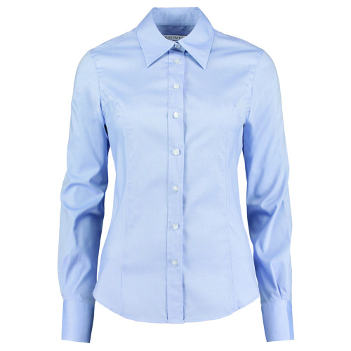 KUSTOM KIT LADIES SHIRT L/SLEEVE - BLACK - 10
