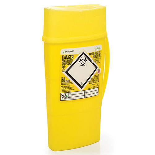 SHARPS DISPOSAL BIN 0.6L