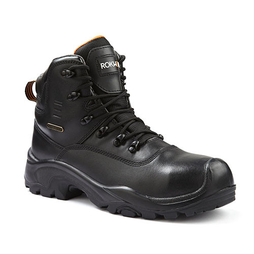 【WOOHWA】ROBIN HALT TR PT SMI Group - ROKWEAR VITRIC S3 SRC WR WATERPROOF BOOT-BLACK-10