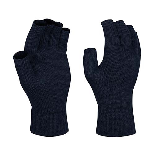 ACRYLIC 1/2 FINGER ACRYLIC GLOVE-NAVY - ONE SIZE