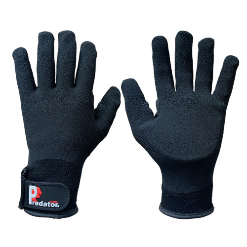 PRED NEEDLE CUT LEVEL F LATEX GLOVE-BLACK-L/9