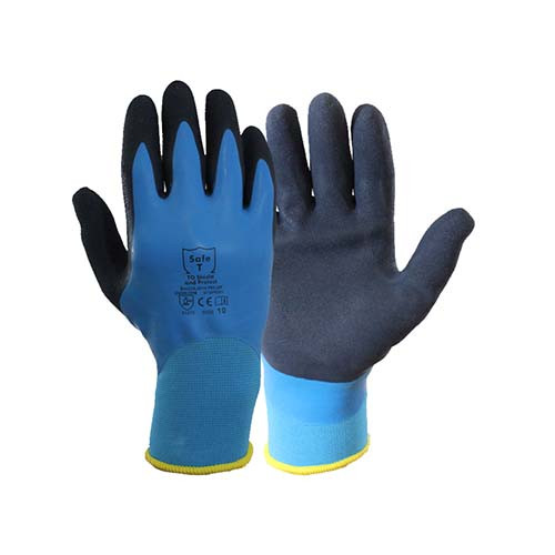FULLY COATED CUT LEVEL 1 LATEX FOAM GLOVE-BLUE-L/9