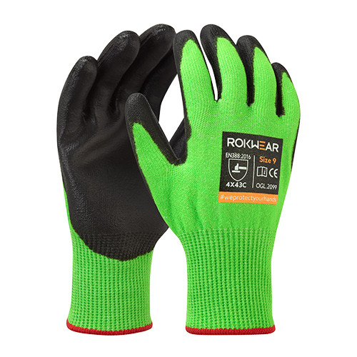 ROKWEAR PU COATED CUT LEVEL C GLOVE - L/9