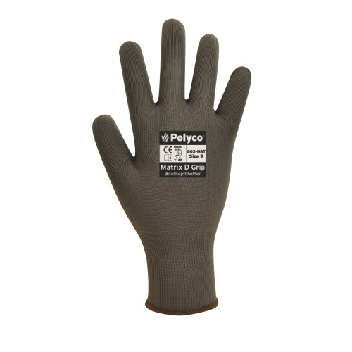 POLYCO MATRIX D GRIP CUT LEVEL 1 GLOVE-GREY-XL/10