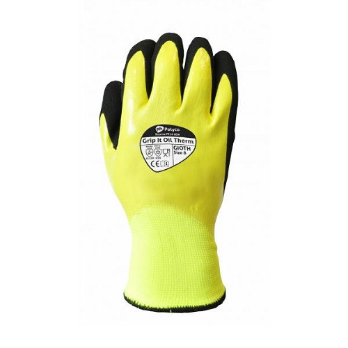 POLYCO GRIP IT OIL THERM CUT LEVEL 2 GLOVE-YELLOW-L/9