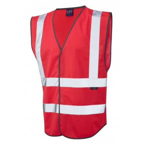 HI-VIS WAISTCOAT (NC) - RED - 4XL