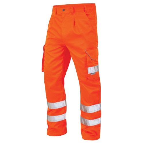 ROKWEAR DURFORD HI-VIS CARGO TROUSER - ORANGE - 28R