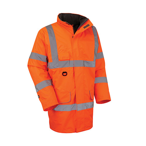 ROKWEAR SELBORNE HI-VIS STORMCOAT - ORANGE - L