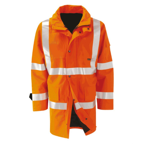 HI-VIS WATERPROOF GORE-TEX COAT WITHOUT HOOD - YELLOW - L
