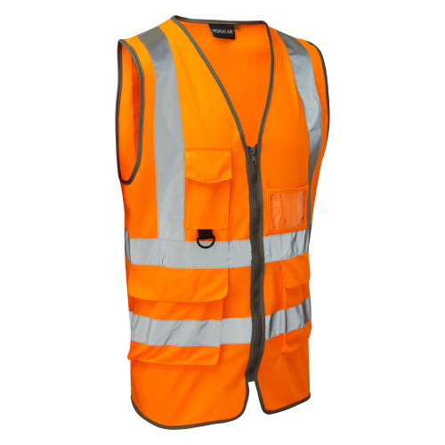 ROKWEAR BRAMSHOTT HI-VIS MULTIPOCKET WAISTCOAT - ORANGE - 4XL