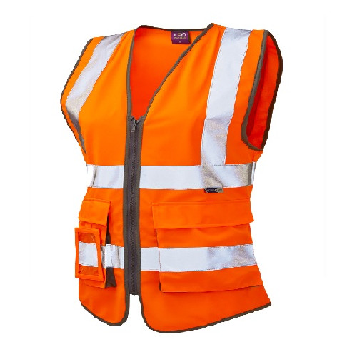 LEO LYNMOUTH CLASS 1 WOMENS SUPERIOR WAISTCOAT-ORANGE-4XL