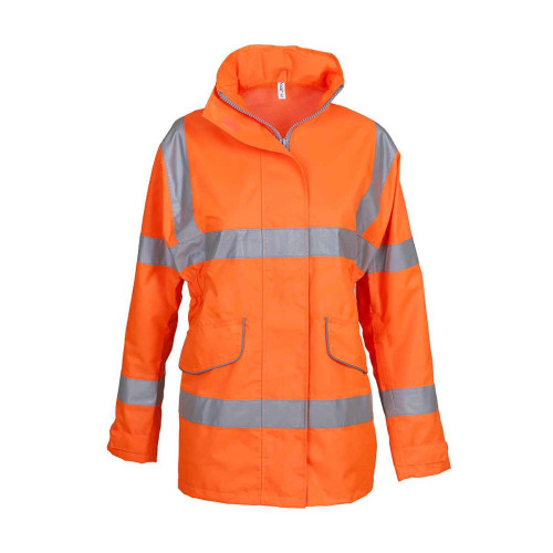 LADIES BREATHABLE HI-VIS JACKET - ORANGE - L