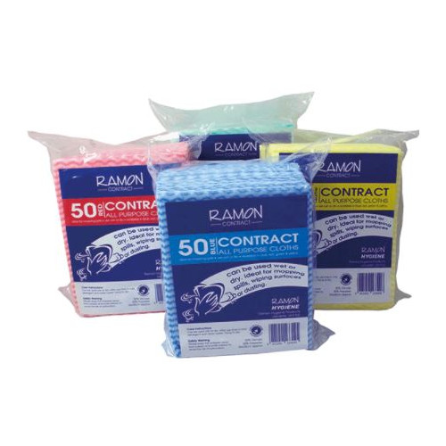 VISCOSE SUPER CLEAN CLOTHS BLUE (X50)