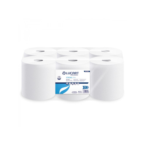 WHITE 2 PLY HAND TOWEL ROLL CS/6