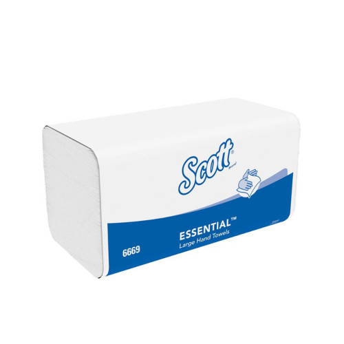 SCOTT ESSENTIAL HAND TOWEL WHITE 1 PLY INTERFOLD (X3600)