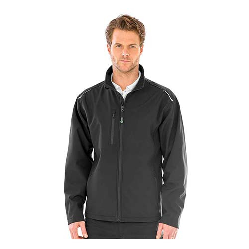 RESULT RS900 RECYCLED SOFTSHELL JACKET - BLACK - 2XL