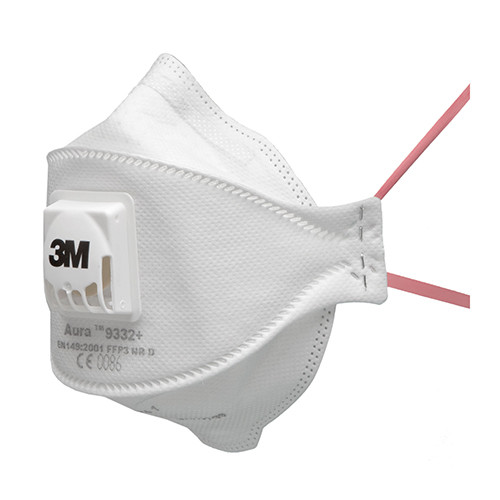 3M AURA 9332+ FLAT-FOLD MASK P3V BX/10