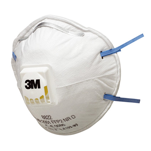 3M 8822 DISPOSABLE MASK P2V BX/10