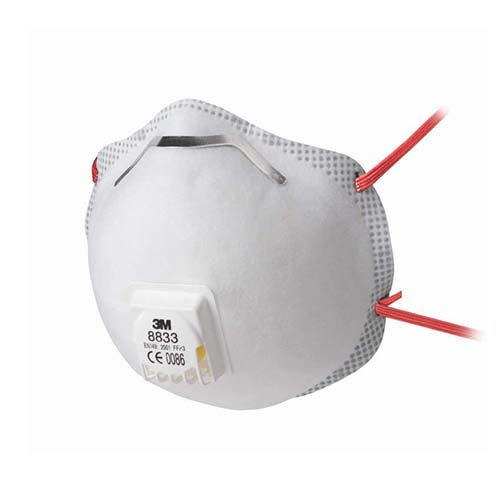 3M 8833 DISPOSABLE MASK P3V BX/10