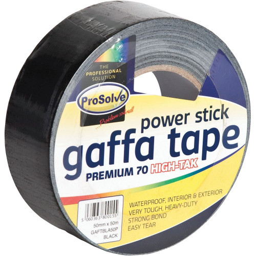 GAFFA TAPE BLACK 50MM X 50M