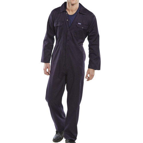 STUD FRONT BOILERSUIT - NAVY - 44R