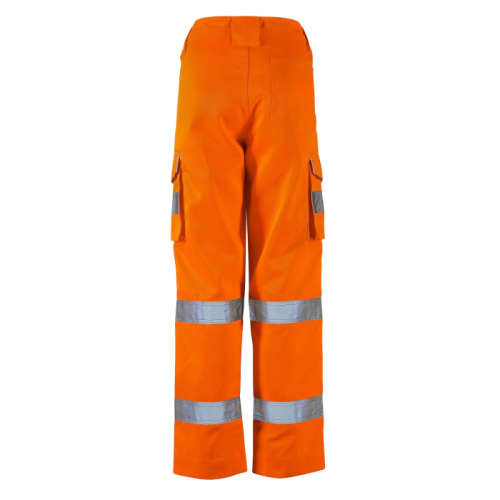 LADIES HI VIS COMBAT TROUSER-ORANGE-14