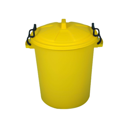 60 LITRE PLASTIC DRUM AND LID (YELLOW)