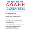 COSHH 10 GOLDEN RULES