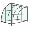 STRATFORD SHELTER WITH MESH GATES - 3 METRE PET G ROOF