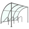 VS1 CYCLE SHELTER - 3 METRE - CLEAR PETG ROOF