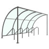 VS1 CYCLE SHELTER - 4 METRE - CLEAR PETG ROOF