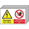 DANGER HIGH VOLTAGE NO ADMITTANCE AUTHORISED PERSONNEL ONLY (PK/6)