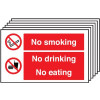 NO SMOKING NO DRINKING NO EATING (PK/6)