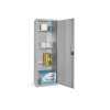 SLIM CUPBOARD + 3 ADJUSTABLE SHELVES-GREY (1830x610x457)