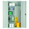 LARGE JANITORIAL + 3 HALF ADJUSTABLE SHELVES-GREY (1830x915x457)