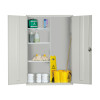 EXTRA WIDE JANITORIAL + 3 HALF ADJUSTABLE SHELVES-GREY (1830x1220x457)