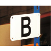 SHELVING AISLE MARKER - WHITE - H.95 X W.160MM
