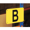 SHELVING AISLE MARKER - YELLOW - H.95 X W.160MM