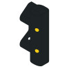 ARMCO PEDESTRIAN SAFETY END - BLACK