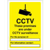 420X297MM CCTV THESE PREMISE ARE UNDER - RIGID PLASTIC